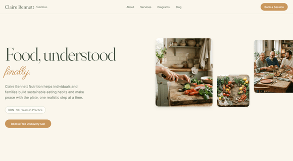 Dietitian website template