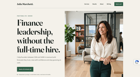 Professional website template homepage