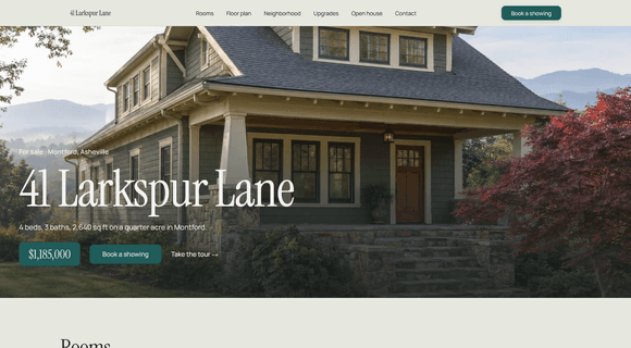 Single property website template homepage