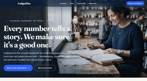 Accounting website template