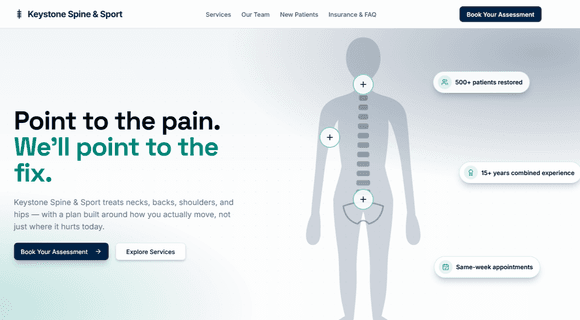 Chiropractic website template