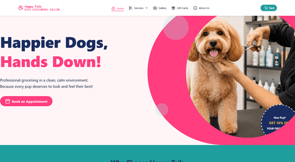 Dog grooming website template
