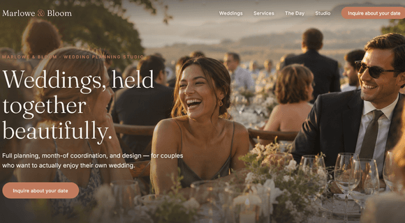 Wedding planner website template