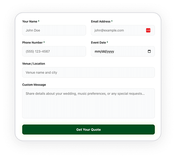 Client intake form