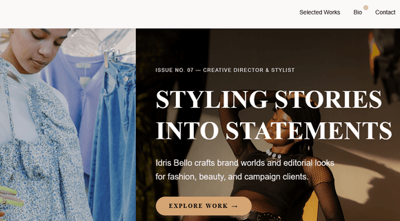 Creative director portfolio template