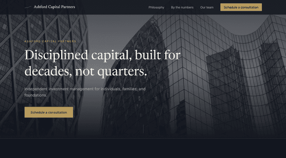 Investment website template homepage