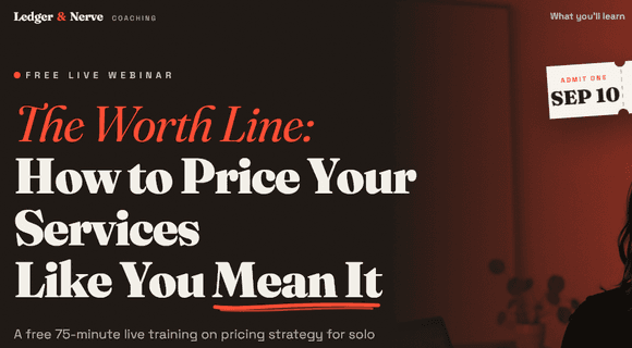 Webinar landing page template