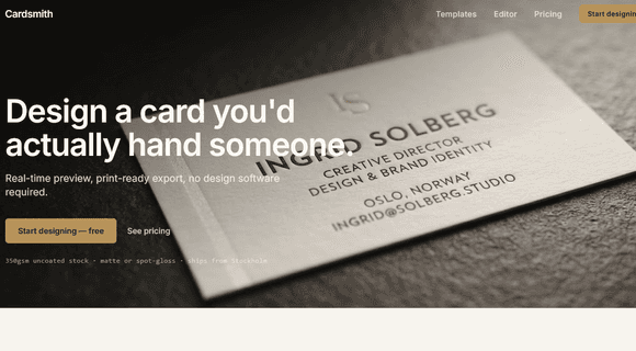 Business card maker