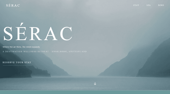 Quiet luxury wellness retreat website template