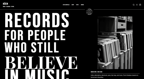 Indie record store template