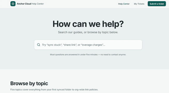 Help desk template