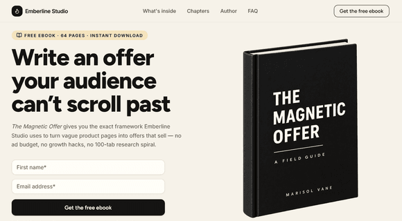 Lead magnet landing page