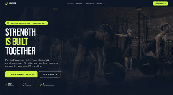 Gym website template