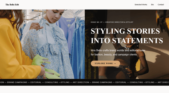 Creative director portfolio template