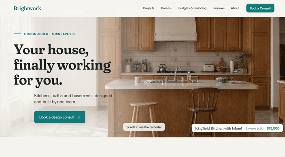 Remodeling website template homepage