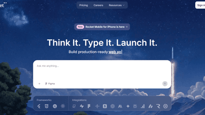 Rocket AI - From Idea to App with a Single Prompt, No Code Needed