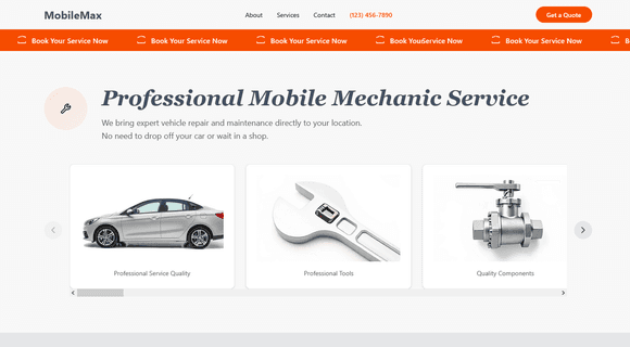 Mobile mechanic website template