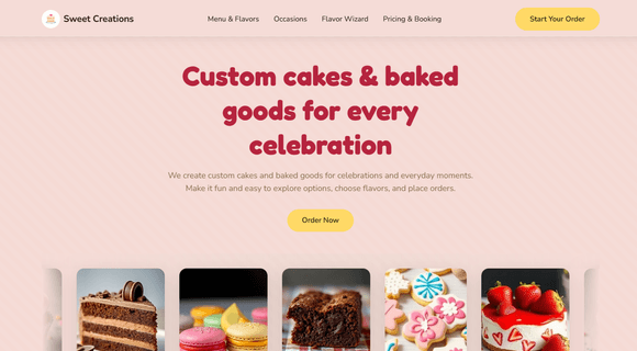 Bakery website template