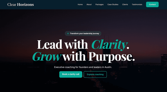 Coaching website template