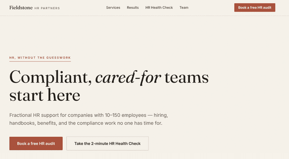 HR website template